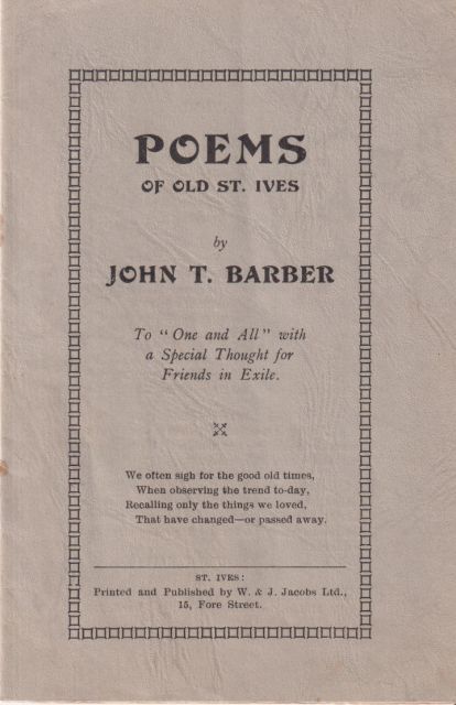 Poems of Old St. Ives John T Barber