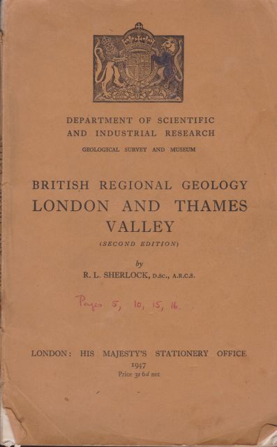British Regional Geology - London and Thames Valley R.L Sherlock