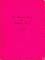 Five Autumn Songs for Children's Voices Ted Hughes