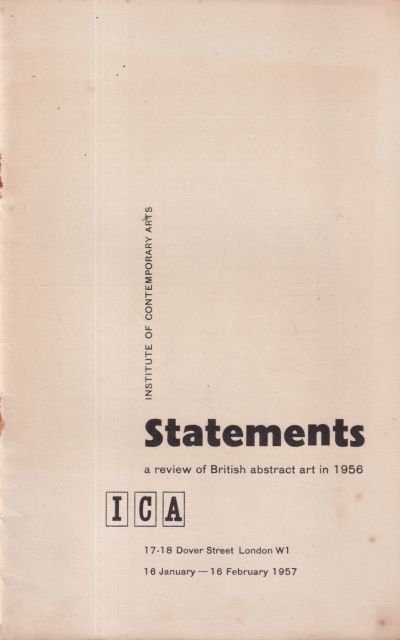 Statements  - A Review of British Abstract  Art in 1956 Lawrence Alloway (introduces)