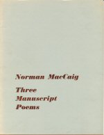 Three Manuscript Poems Norman MacCaig