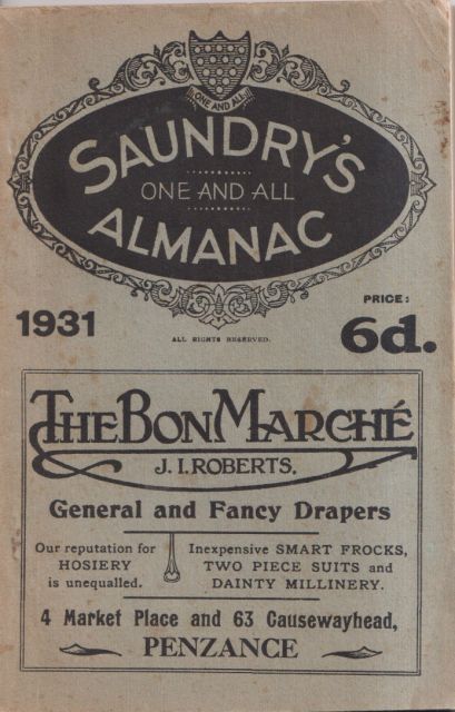 Saundry's Almanac 1931 John W Saundry